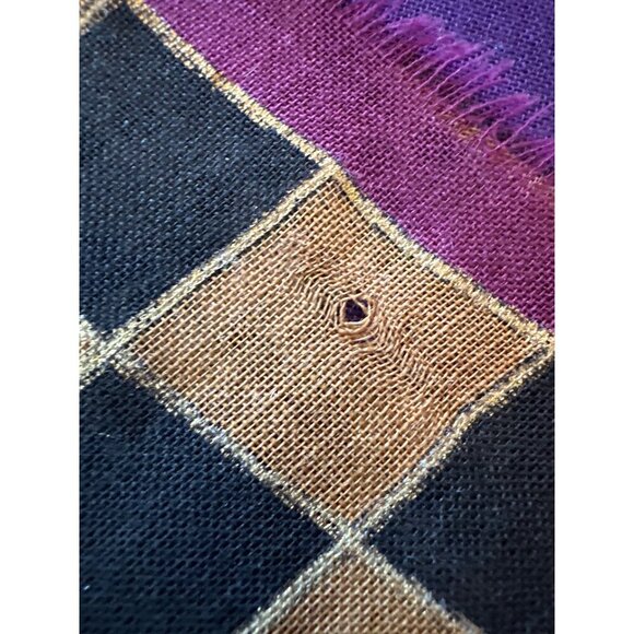 Oscar De La Renta Studio Wool Chess & Cards Themed Scarf Japan-Made - Picture 5 of 8